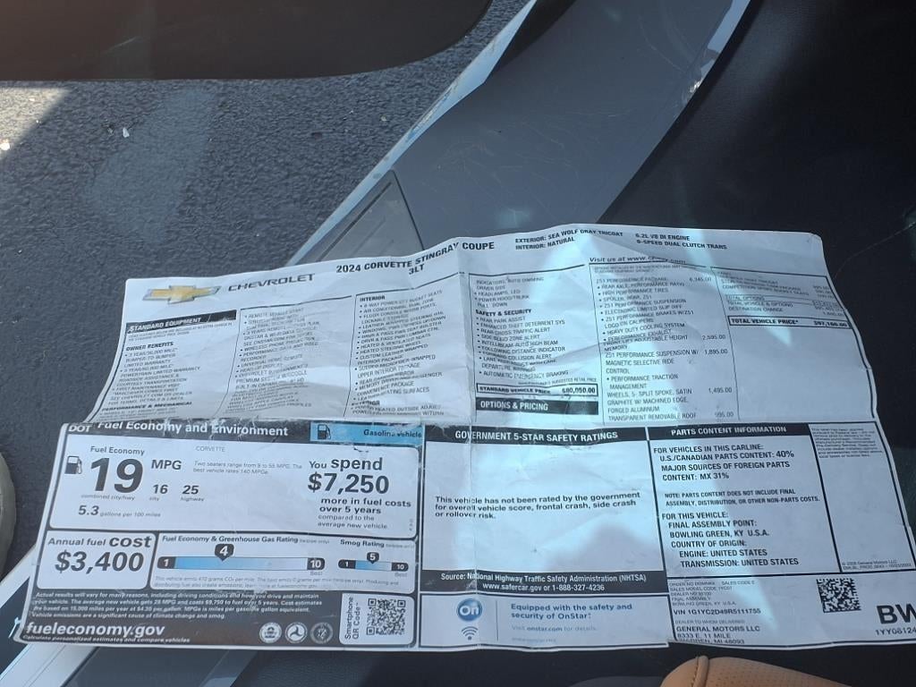 2024 Chevrolet Corvette Stingray 3LT