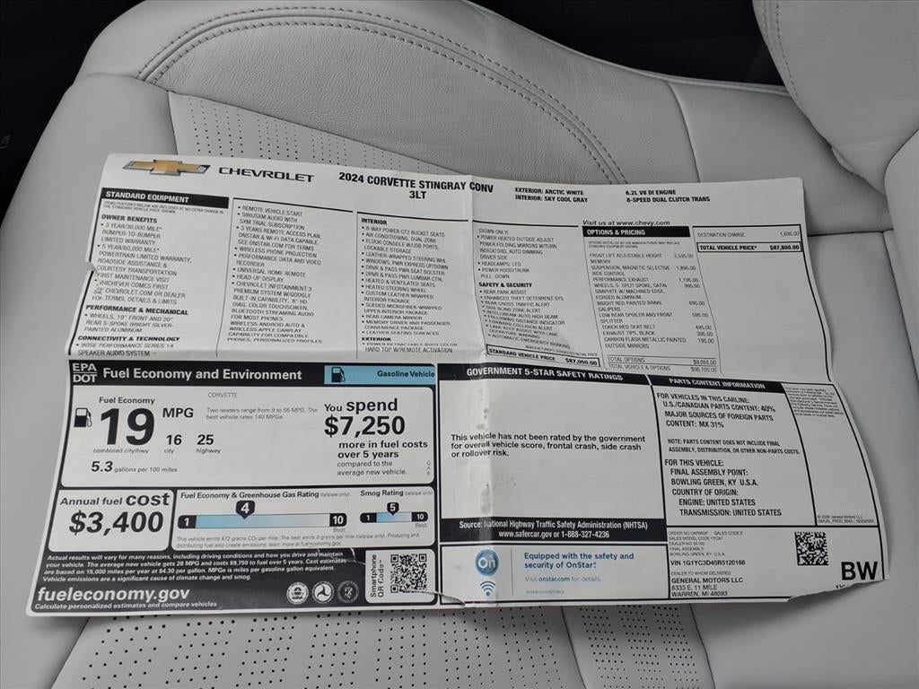 2024 Chevrolet Corvette Stingray 3LT